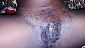 Stepbrother fingers hairy black teen beauty before rough doggystyle ride