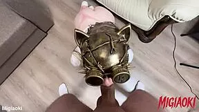 She gasps!! My thick cock stretches her tight pussy louder moans