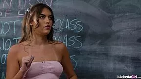 Lesbian Teeners Finger Hairy Pussies In Classmate Scissoring Play