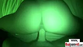 big boobed thai amateur lily koh slurps and rides BWC hard in dark room fuckfest
