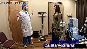 dr tampa gives selena sativas her first intense gyno exam with close-up fingering