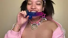 Ahegao Stepdaughter Deepthroats Older Cock!