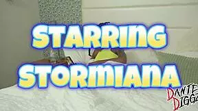 Storm Thagreat's petite frame handles monster BBC deep before creampie explosion