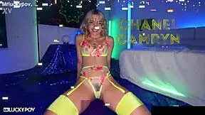 chanel camryn gags on cock deepthroat style until her hairy pussy orgasms like crazy