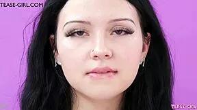 Petite Teen Brunette Model Teases Producer During Mommy Casting Audition Interview