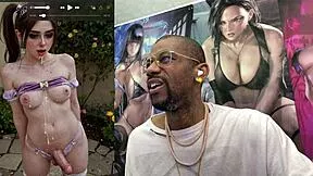 after sex transgender nemia teases her cum-covered girl cock on the street