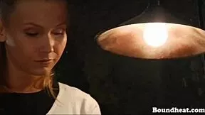 czech lesbian bdsm slave girl gets unpacked from suitcase for european teen fetish play in the wild