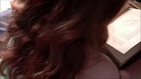 redhead step sis catches me spying then rides my cock cowgirl in taboo pov