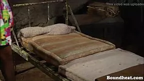 czech lesbian bdsm slave girl gets unpacked from suitcase for european teen fetish play in the wild