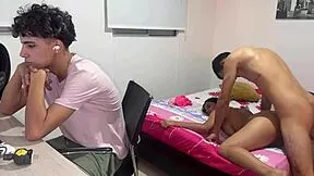 colombian big tits babysitter fucked hard by best friend while hubby watches