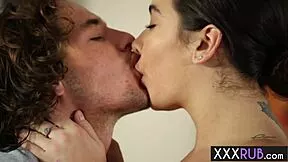 Beautiful Petite Teen Karlee Grey Kneels Sucking Perverted Client's Huge Cock After Massage