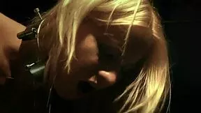 hey blonde slave, rough bdsm pounding ends in kinky cum swallow