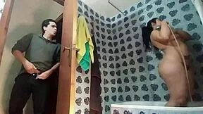 big ass stepsis gets fucked hard in shower close up ass shaking for college latina 😏🍑