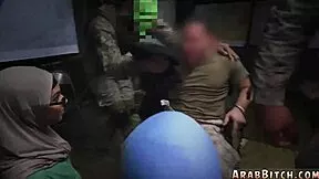 Petite arab teen sneaks into army base for old man's foot worship