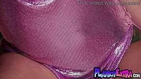 Confidence surges as brunette teen Kelsey Joan strips bare revealing pierced nipples