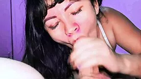 stepmom couldn't resist sucking stepson's cum down her throat??