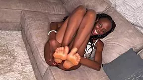he pumps thick creampie deep into his african wife's tight pussy pov