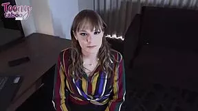 Clever Rebecca Vanguard Fucks Seth Brogan Doggystyle for Creampie Job Interview
