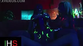 beautiful brunette teen joins hot threesome licking pussy riding cock and taking cumshots everywhere
