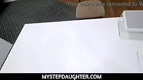 MY STEPDAUGHTER LAYLA LOVE SEDUCES OLD MAN WITH BLOWJOB HANDJOB PUSSY POUNDING