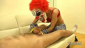 clown prank turns into pussy fuck and hot cumshot deepthroat surprise?