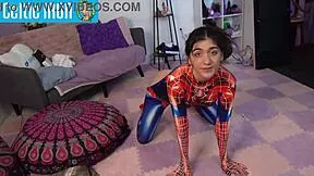 petite latina aubry babcock in spiderman cosplay gives complete gf experience with deepthroat cowgirl ride and tight pussy squeeze