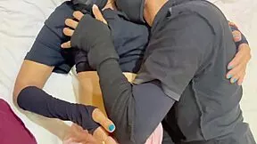 desi aunty wife bends over for her muscular husband's monster cock pounding her juicy big pussy at night