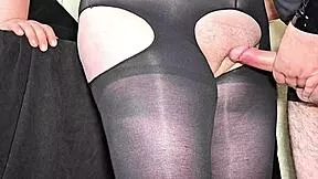 girl's angled virgin pussy fucked raw with cum on nylons