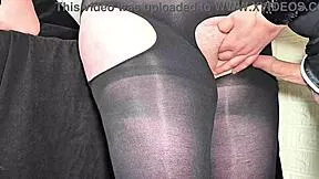 girl's angled virgin pussy fucked raw with cum on nylons