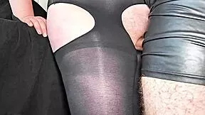 girl's angled virgin pussy fucked raw with cum on nylons