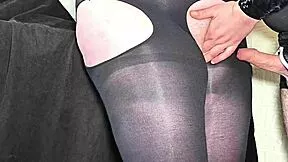 girl's angled virgin pussy fucked raw with cum on nylons