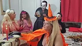 halloween orgy gangbang in hell with brazilian milf fisting big asses creampies and big black cocks