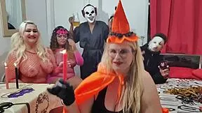 halloween orgy gangbang in hell with brazilian milf fisting big asses creampies and big black cocks