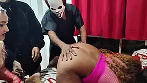 halloween orgy gangbang in hell with brazilian milf fisting big asses creampies and big black cocks