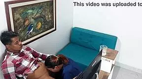 office latina big tits babe seduces coworker for secret creampie romp