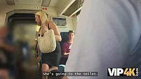 Hardcore Pounding After Train Toilet Fuck With Cute Girlfriend!