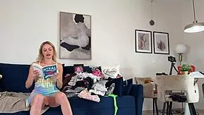 sexy lingerie babe edges cock with big tits then ruins orgasm in oily mutual play