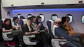 ebony olivia jay flashes big ass wet pussy tits in short skirt on flight ✈️😍💦