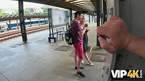 Hardcore Pounding After Train Toilet Fuck With Cute Girlfriend!