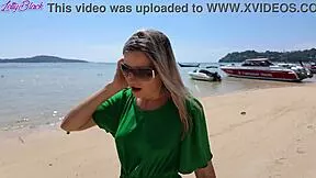 i love feeling that remote vibrator buzz in my panties while walking the beach in my dress