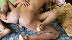 desi indian black mature housewife with black anus FUCKED by black young village boy