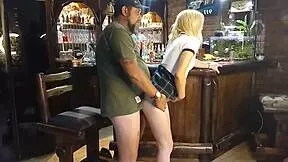 imagine this blonde babe in heels fucking missionary while clothed her small tits bounce