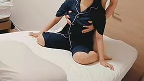 orange lingerie big tits wife fingered to orgasm by hubby 😍