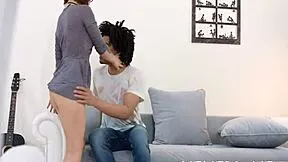 Naughty glasses teen slut gets hardcore pussy fuck from mature guy