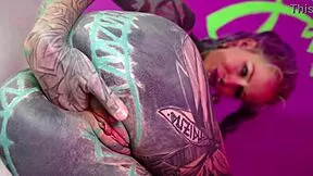 imagine a tattooed goth slut fisting her own gaping ass with toys till she squirts