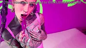 imagine a tattooed goth slut fisting her own gaping ass with toys till she squirts