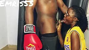 Boxing training turns into rough sex