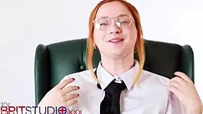 office secretary slut flashes tits demands you cheat fuck her now!!