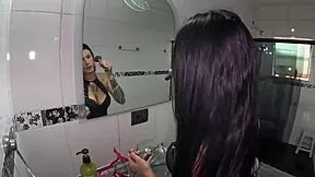 Busty Stela Selegatto's Wet Lingerie Debut Tease