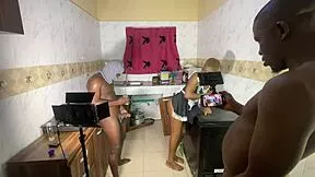 kitchen bent over doggystyle on monster black cock feels so good 😩🔥